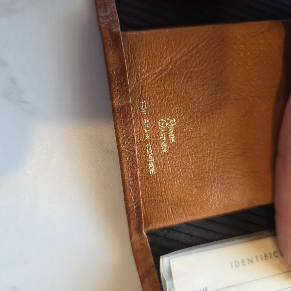 Vintage Prince Gardner Brown Leather Folding Card Wallet